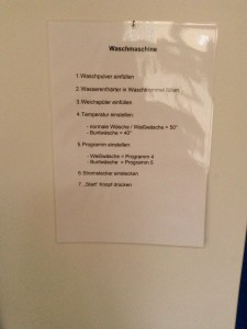 Bedienungsanleitung für das Waschen